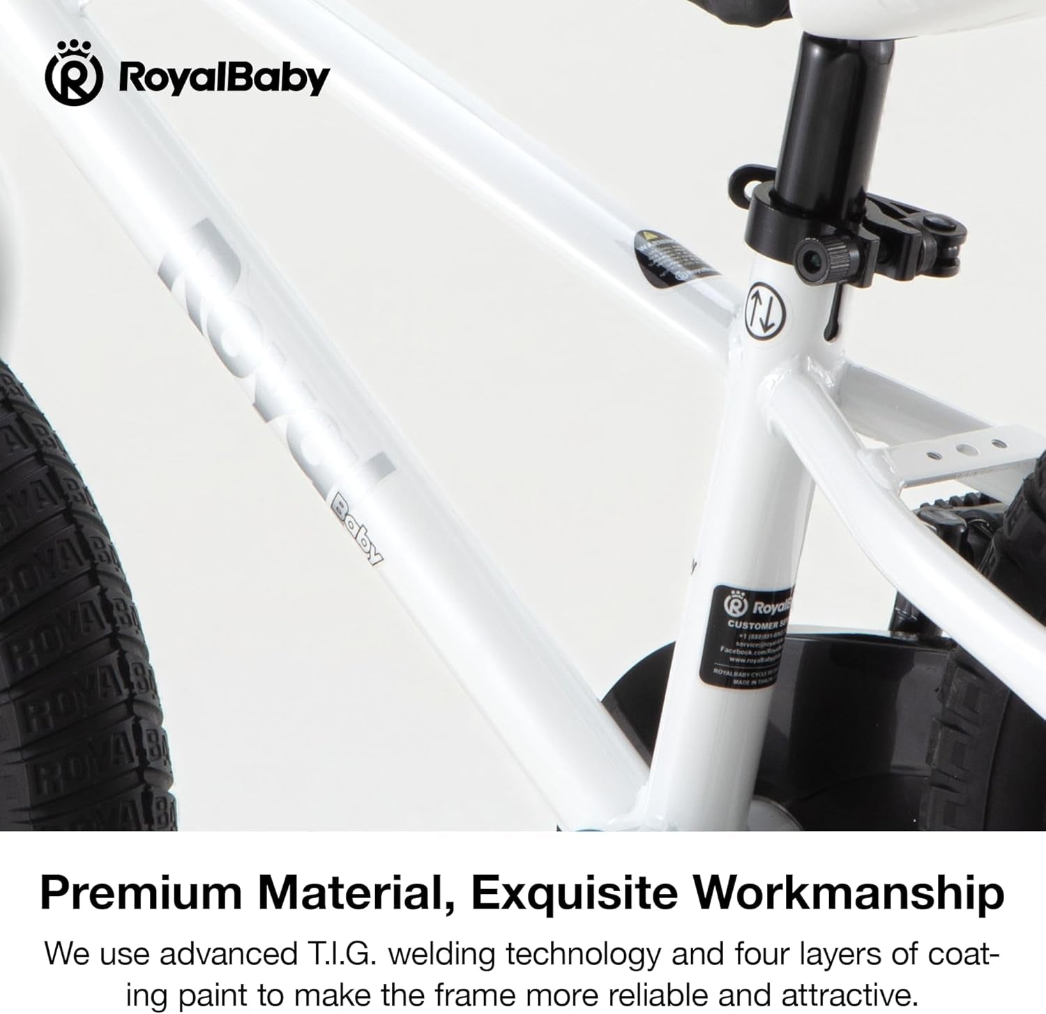 Freestyle Kids Bike Boys Girls 16 Inch BMX Childrens Bicycle with Training Wheels & Kickstand for Ages 4-7 Years, White