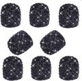 8 Pack Bling Valve Stem Caps, Sparkling Handmade Crystal Rhinestone Car Tire Valve Caps Bling Car Stem Covers Xmas Decor Chrome Attractive Dustproof (Black)