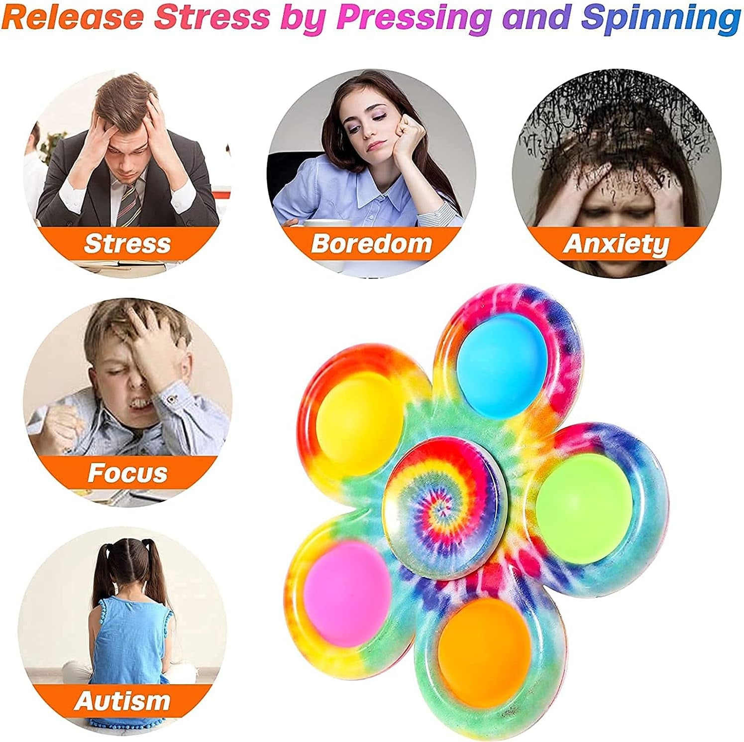 35 Pcs Fidget Toy Set,Fidget Toy Pack Figit Toys Packages Sensory Toys Figetsss Toys Sets,Stress Anxiety Relief Toys for ADHD6